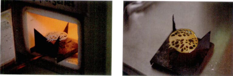 7. Please place it in the enameling furnace and fire it for about 1 minute in an environment of approximately 750℃.