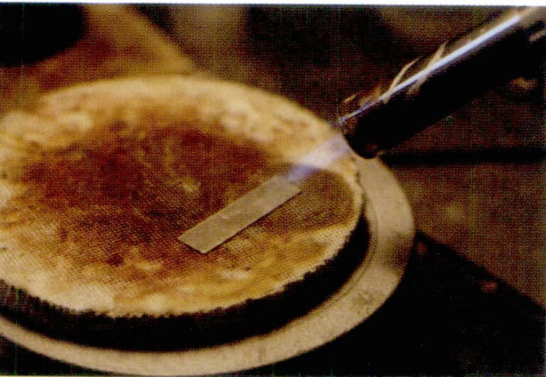 3. Annealing the silver piece.