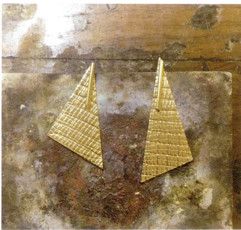 Cold Mountain 1, earrings, brass