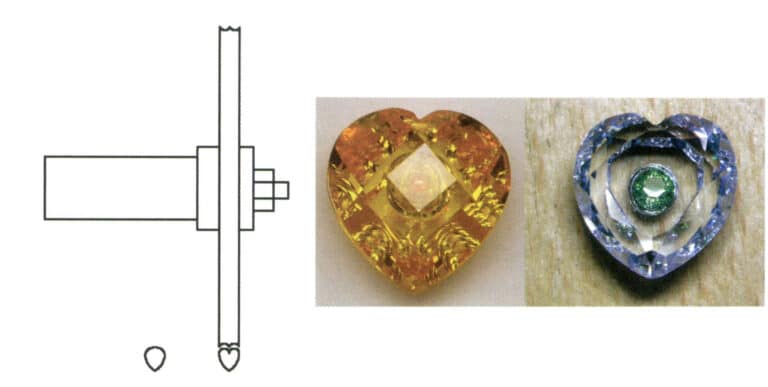 Figure 5-25 Processing of Pits in Heart-Shaped Gemstone Rough