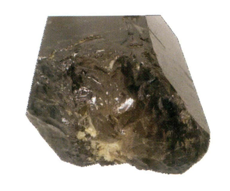 Figure 1-25 The extremely imperfect cleavage of quartz