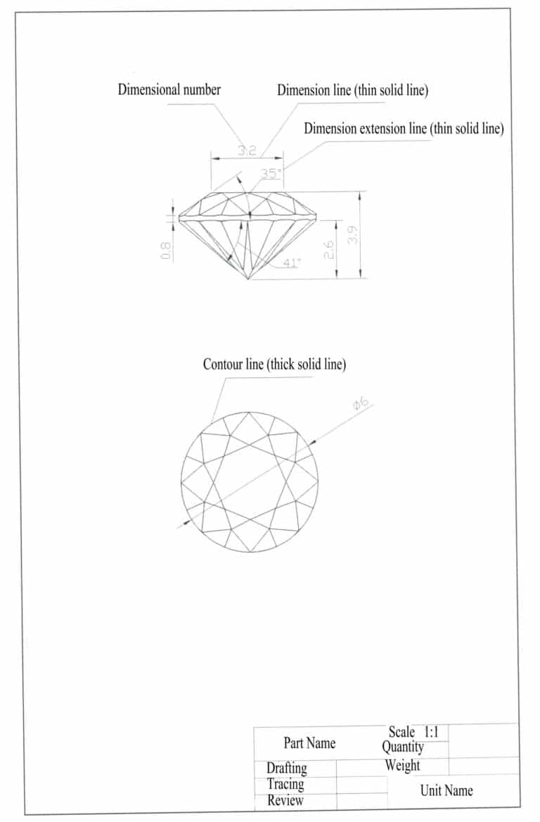 Figure 2-4 Example of dimension notation on drawings
