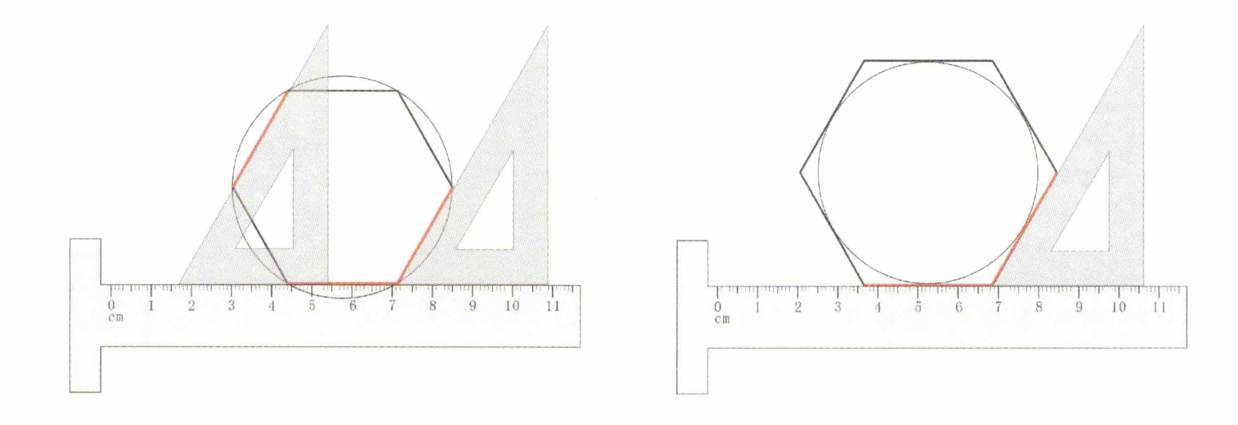 Figure 2-12 Quick Method for Drawing a Regular Hexagon
