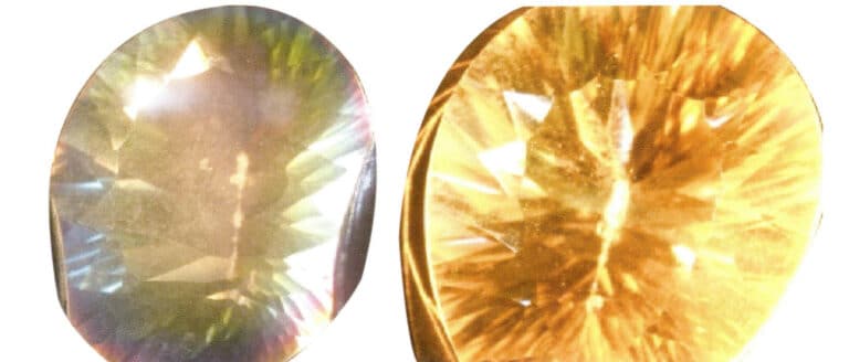 Figure 4-5 Features of Coated Topaz Under Magnification
