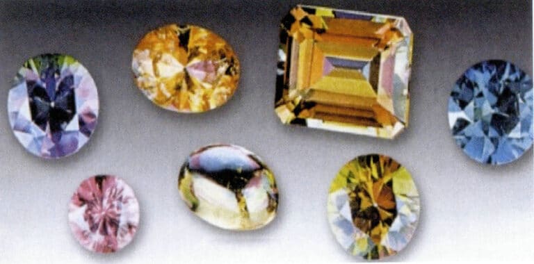 Figure 5-33 Filmed tourmaline in various colors
