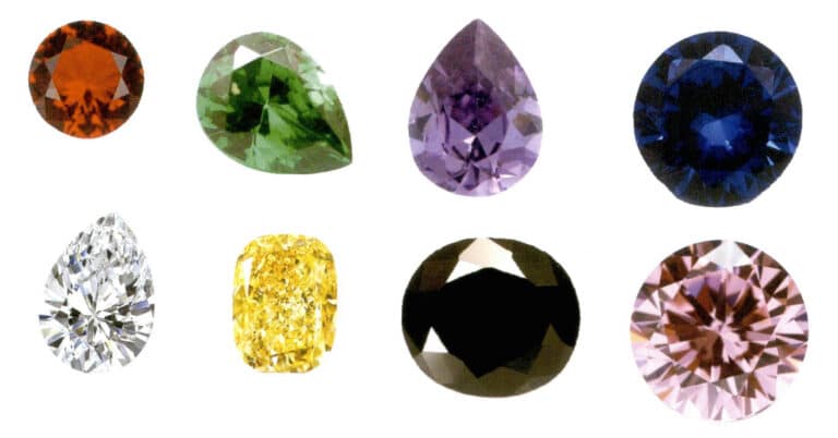 Εικόνα 5-34 Διάφορα χρώματα ζιρκονίου