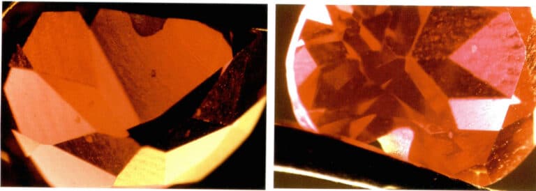 الشكل 2 - 13 أنماط النمو على شكل قوس في الياقوت المركب بطريقة الانصهار باللهب