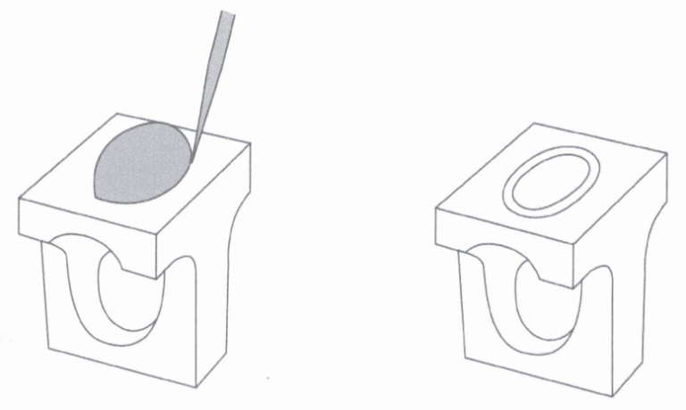 Figura 6-23 Marcação da posição de regulação Linha de referência