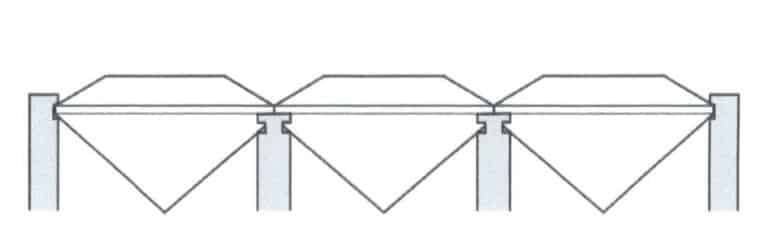 Figura 9-6 Vista da secção da estrutura metálica