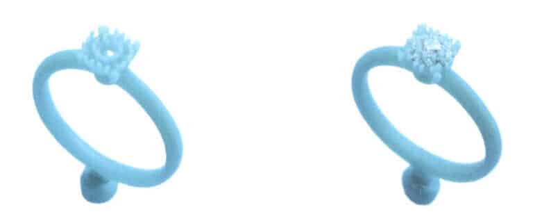 Рисунок 10-3 Установка воска (установка зубцов) восковой модели