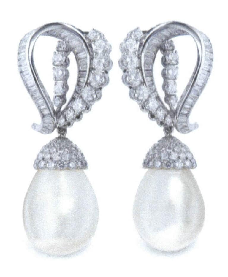 Рисунок 11-1 Серьги с жемчугом и бриллиантами в виде бусин