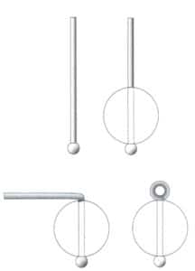 Рис. 11-20 Металлическое кольцо, закрепленное на одном конце бусиной