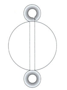 Рисунок 11-21 Металлическое кольцо, закрепленное на обоих концах бусинами