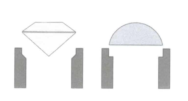 Figure 2-60 Cross-section of stone setting position of Faceted Gemstones and cabochon Gemstones in Settings