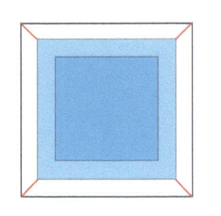 Figure 2-68 The red line indicates the saw cut