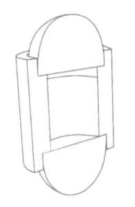 Figure 2-84 Double-headed bezel setting cross-section