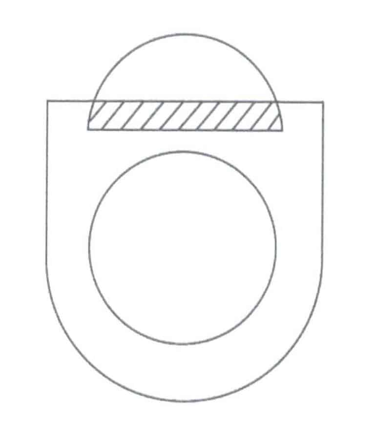 Figura 6-22 Determinar a espessura da cera para a posição de colocação da pedra