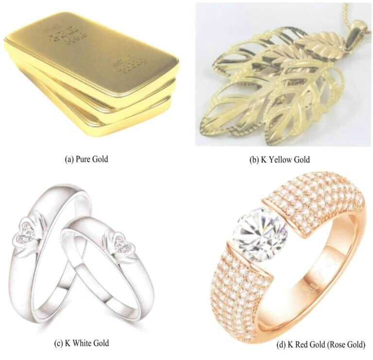 図6-1 ジュエリー用の代表的な金素材の外観