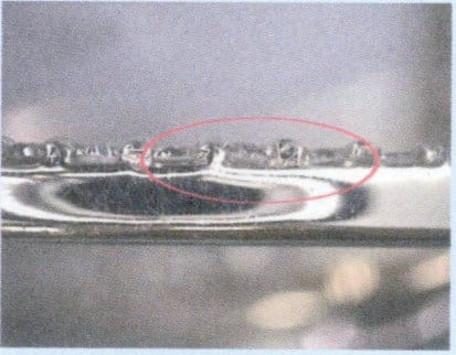 The gemstone is uneven.