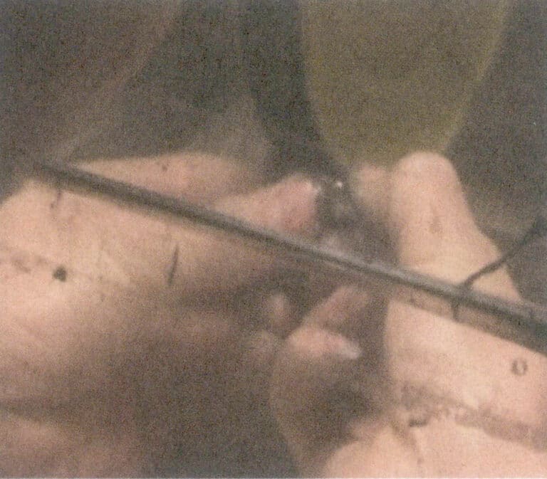 Figura 6-9 Lucidatura con il disco in feltro di lana gialla