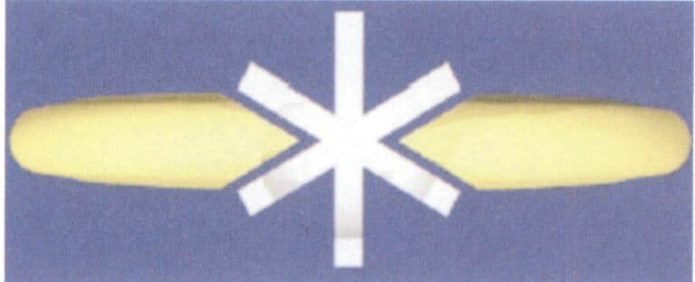 Figure 8-28 For a six-prong setting, the end of the ring shank is cut to an angle of 60° (According to Klotz F, 2003)