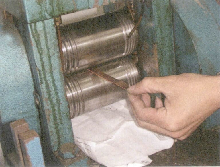 Figure 8-6 Processing of gold sheet