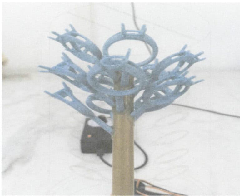 الشكل 4-3 قوالب الشمع المرتبة بطريقة حلزونية