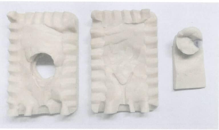 Figure 2-14 Rubber mold with movable pieces