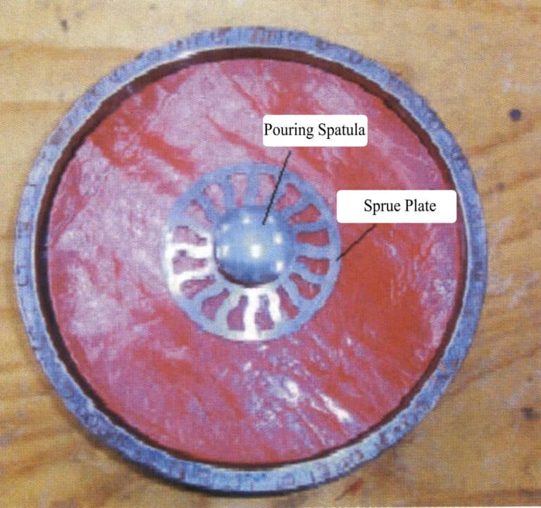 Figure 4-6 Placing the pouring disc