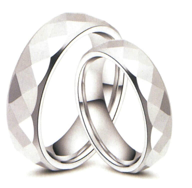 Anel de aço de tungsténio simples