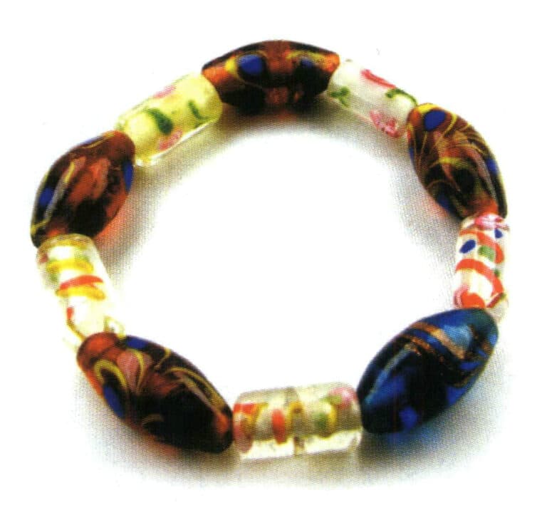 colored glass bracelet
