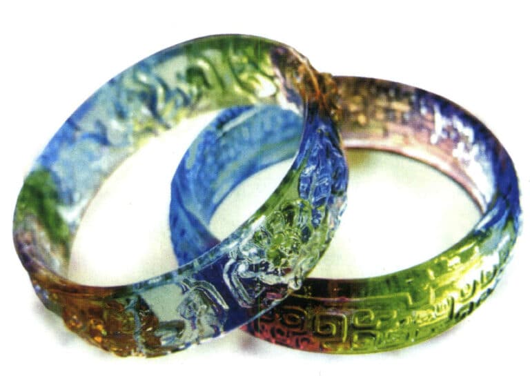 colored glass bangles