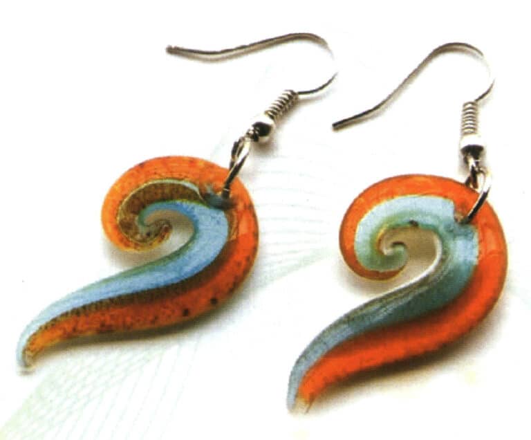 colored glass earrings