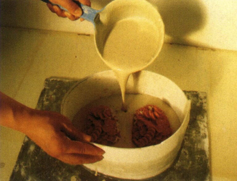 Figure 8-17 Making a gypsum mold