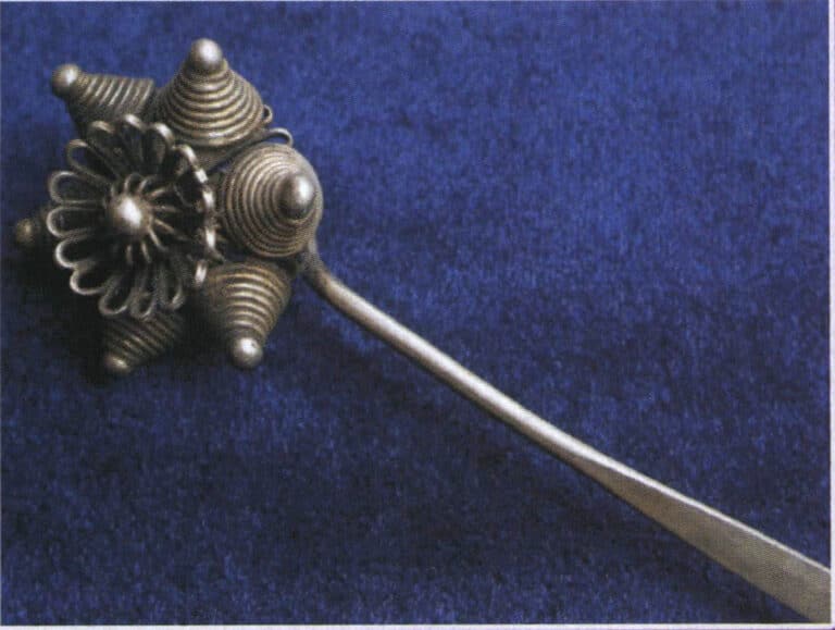 Épingle à cheveux en argent Miao