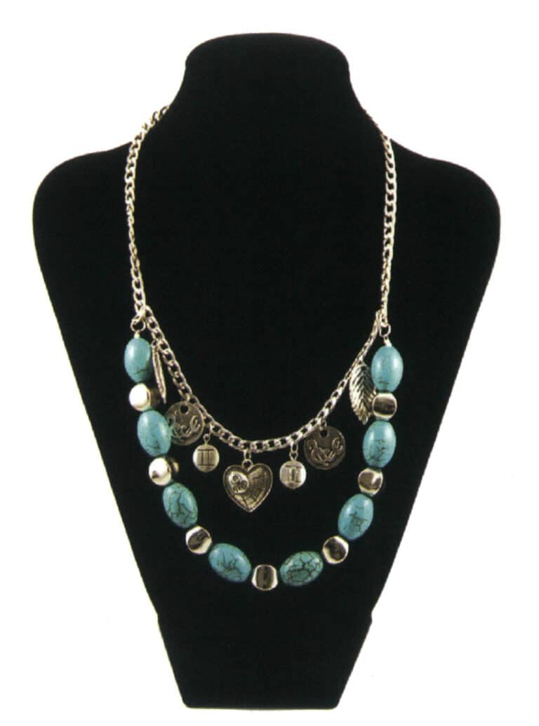 Collier en argent tibétain et turquoise