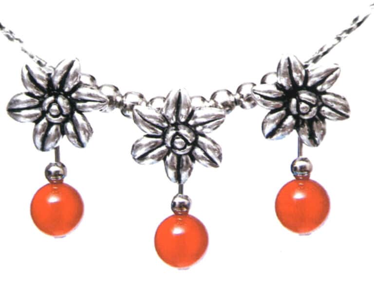 Collier en argent tibétain avec agate