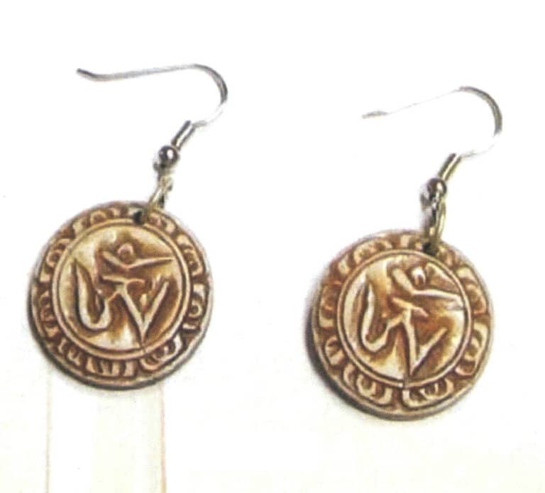 Boucles d'oreilles en os de bœuf