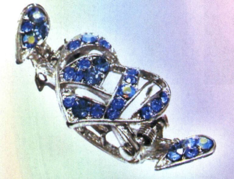 Lead-tin alloy rhinestone hair clips