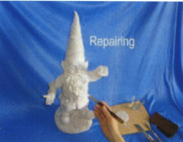 Figure 9-5 Repairing defects in the raw blank