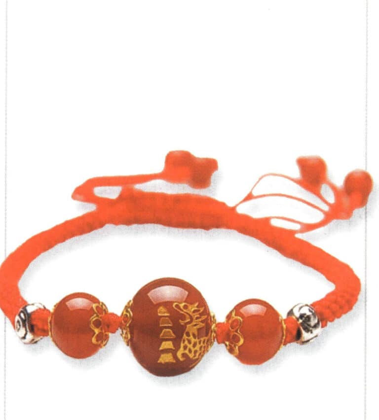 Plastic braided rope bracelet