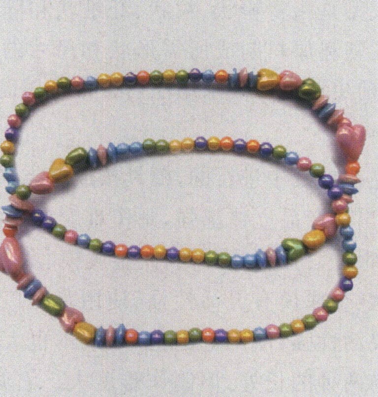 Vacuum coated plastic necklace
