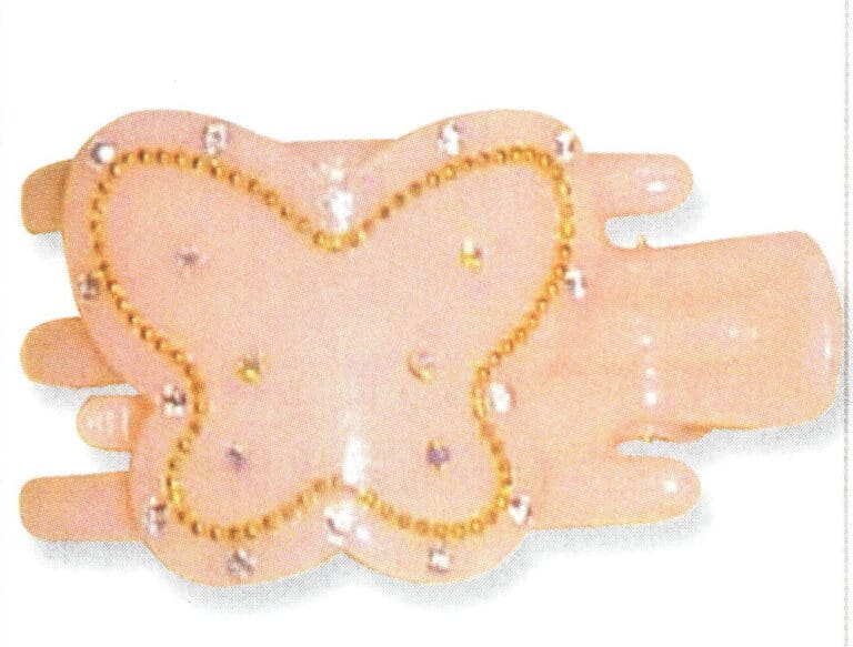 Plastic hair clips with diamonds
