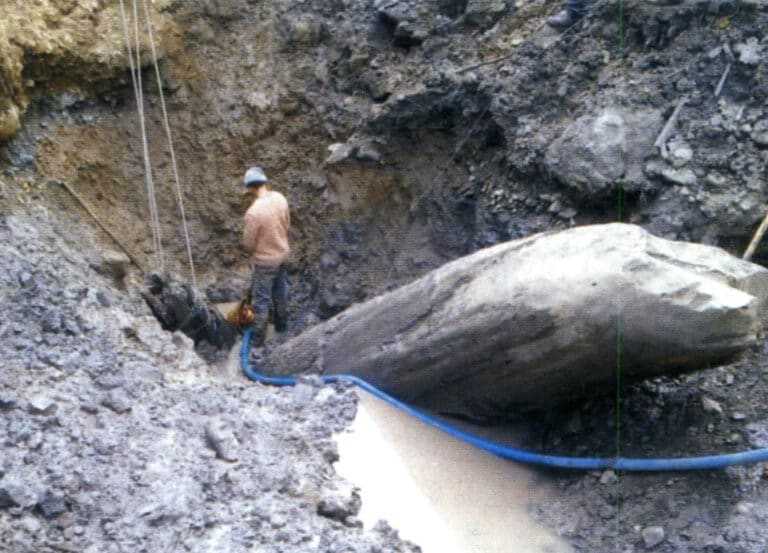 Figure 10-1 Excavation of ancient sunken wood