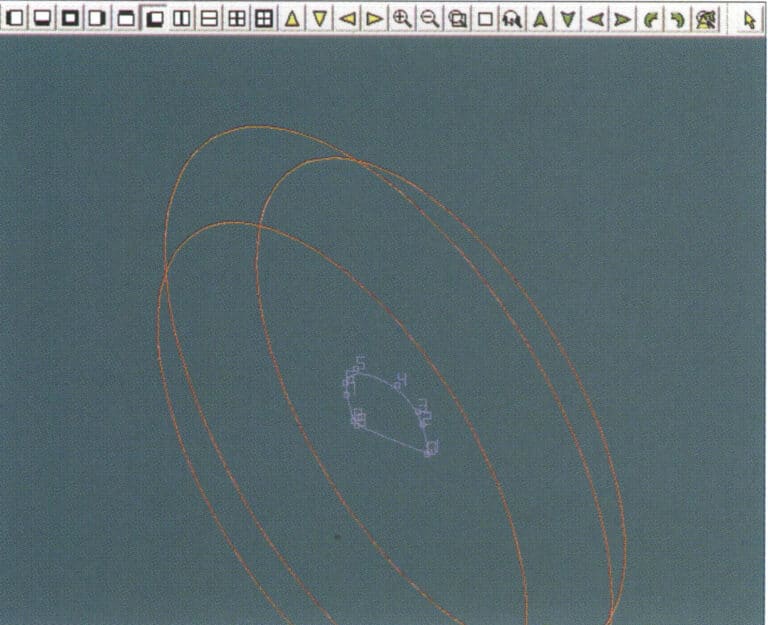 9. Select the cross-section of the ring band as the cross-section of the guide curve surface