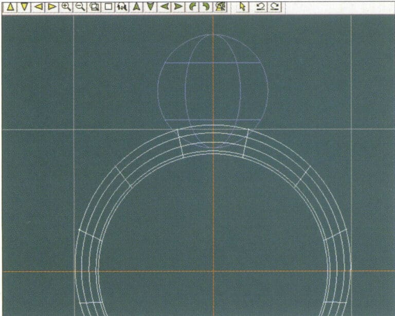 21. Select the ring band, then choose "Edit" > "Materials" from the menu bar