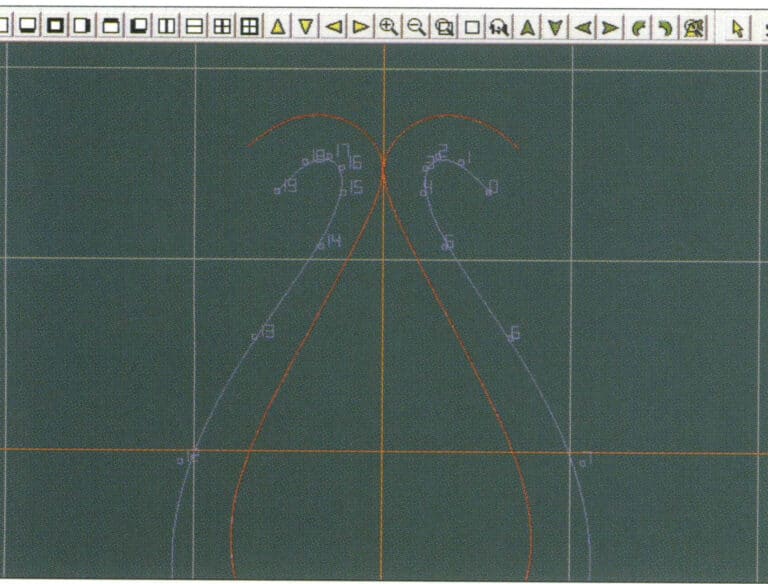5. Select two curves to create the middle curve, then select the inner contour line