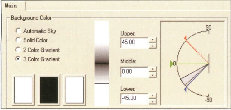 إعدادات تغيير اللون البيئي