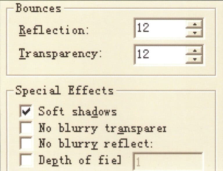 تحديد قيم الانعكاس والارتداد