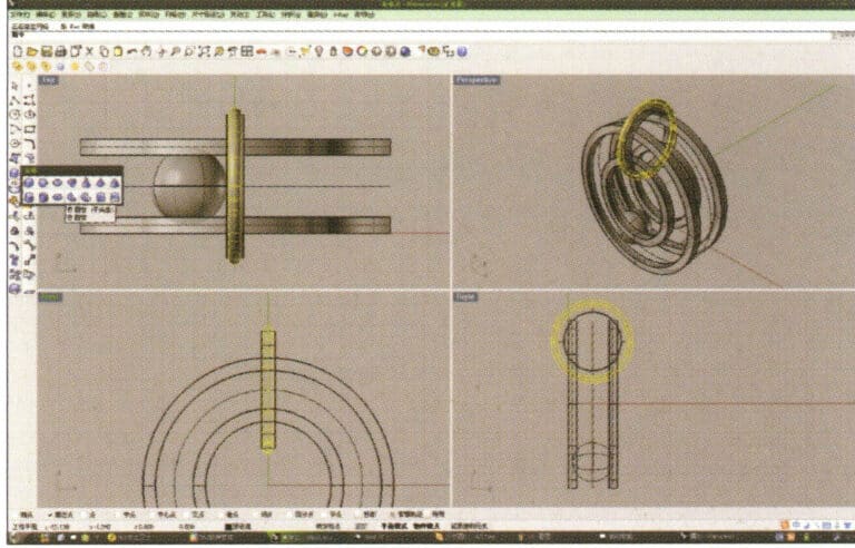 9. حدد المنحنى الدائري الخارجي الذي تم إنشاؤه مسبقًا كمسار، واختر أنبوب لإنشاء أنبوب دائري